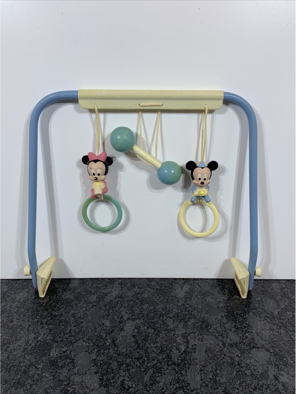 Vintage Disney Baby Mickey Minnie Mouse Bouncer Bouncy Chair Activity Toy Bar